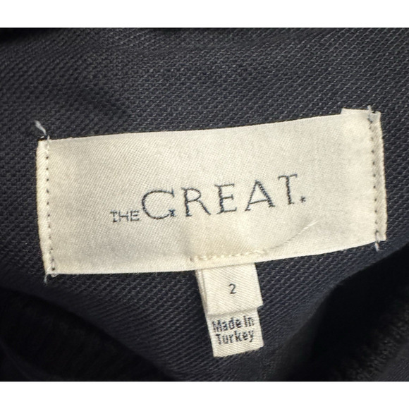 The Great. The Swingy Charcoal Bomber Jacket Hig-Low Silhouett Charcoal 2/M - Picture 9 of 12